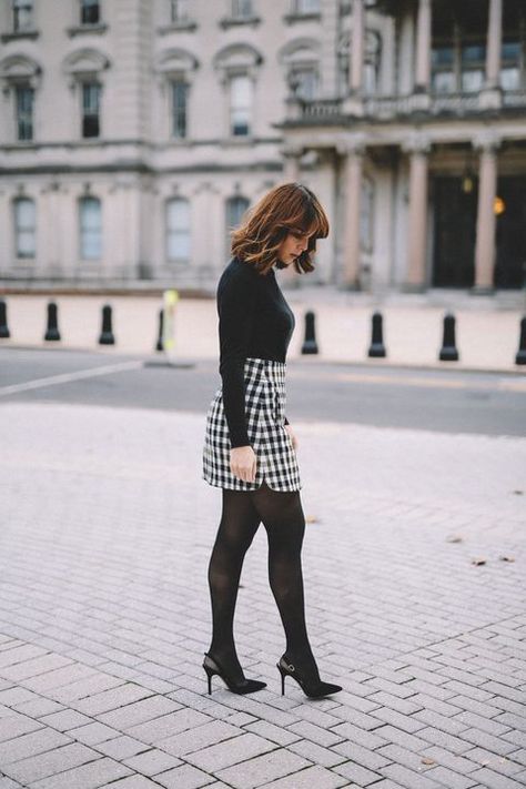 PLAID SKIRT | Fashion Bananas | Bloglovin’ Zara Turtleneck, Dressing Design, Plaid Skirt Outfit, Smart Outfit, Miniskirt Outfits, Innovative Fashion, Plaid Skirt, Friday Sale, Plaid Skirts