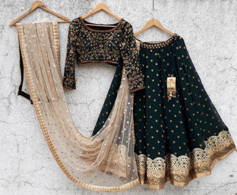 Simple Lehenga, Georgette Lehenga, Indian Outfits Lehenga, Lehnga Dress, Salwar Kamiz, Indian Gowns Dresses, Indian Lehenga, Ghagra Choli, Party Wear Lehenga