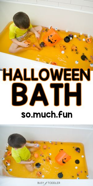 Halloween Bath Activity for Toddlers Halloween Activities For Toddlers, Halloween Bath, Halloween Sensory, Activity For Toddlers, Halloween Crafts For Toddlers, Halloween Arts And Crafts, Crafts For Toddlers, Halloween Traditions, Halloween Preschool