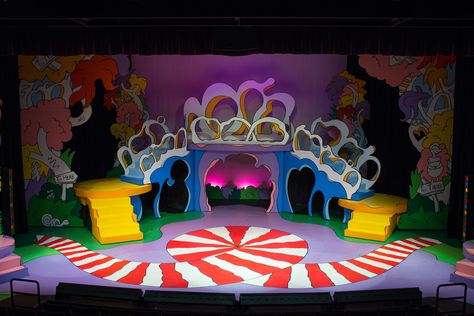 Seussical Set, Musical Set Design, Seussical The Musical, Seussical Jr, Set Theatre, Seussical Costumes, James And Giant Peach, Holiday Party Themes, Night School