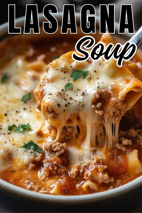 Easy Lasagna Soup Recipe Soup With Lasagna Noodles, Lasagna Soup Recipes Easy, Lasagna Soup Recipe Vegetarian, Lasagna Soup With Spinach, Lasagna Recipe With Ricotta Soup, Recipe For Lasagna Soup, The Best Lasagna Soup, Cheesy Lasagna Soup, Lasagna Soup Without Ricotta