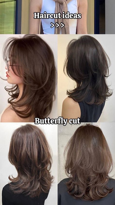 Haircut ideas for girls Haircut Ideas For Girls, Butterfly Cut, Haircut Ideas, Maquillaje De Ojos, Body Jewelry, For Girls, Hair Cuts, Skin Care, Skin