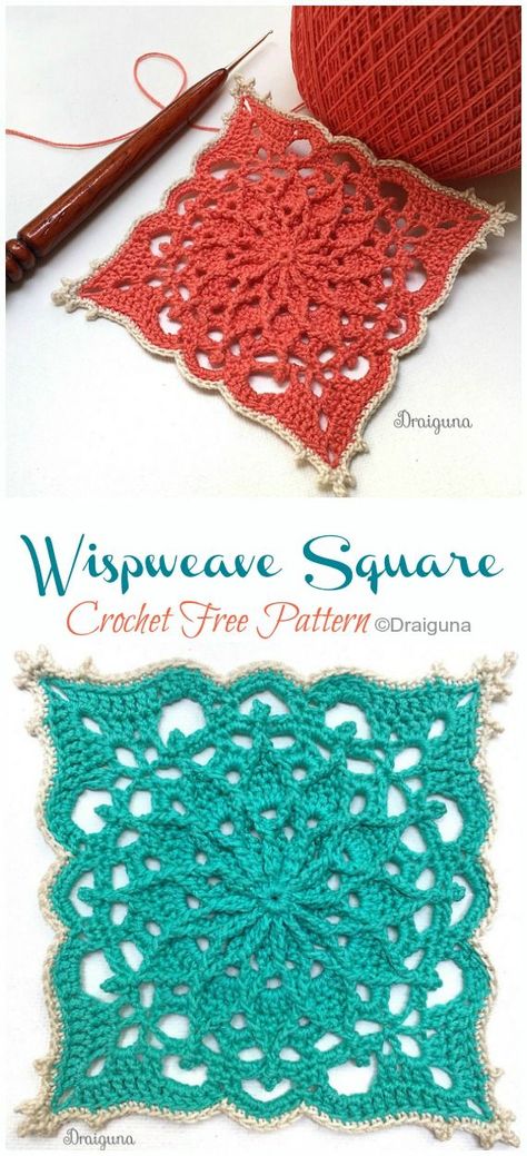 Wispweave Lace Doily Crochet Free Pattern - Crochet & Knitting Háčkovaná Čipka, 100 Crochet Stitches, Granny Square Haken, Crochet Free Patterns, Confection Au Crochet, Crochet Stitches Free, Lace Doily, Crochet Blocks, Crochet Doily Patterns