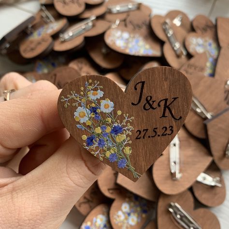 Wedding Boutonniers for Guests, Wood Tags for Guests, Heart Shaped Pins In Bulk, Engraved Wedding Pins Save the Date, Boutonniers in Bulk, Wedding Name Tags, Wood Wedding Boutonniers, Engraved Wedding Boutonniers Have a look at our stylish wooden wedding boutonnieres in bulk. They are getting VERY POPULAR nowadays all over the world👫 Personalized wedding pins will definitely bring positive accent to the happiest day of newlyweds💍 All wedding accessories and elements should be in a one style an Wedding Hearts, Wedding Name Tags, Wedding Boutonnieres, Wooden Initials, Wedding Elements, Wood Personalized, Wood Tags, Engraved Wedding, Wedding Name