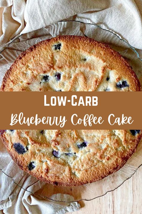 This Low-Carb Blueberry Coffee Cake is primarily made with almond flour, but you would never know it. This cake has a tender crumb and subtle sweetness. Perfect for breakfast or as an afternoon treat with coffee! Keto Brunch, Cream Cheese Coffee Cake, Keto Blueberry, Blueberry Breakfast Cake, Desserts Keto, Blueberry Coffee, Blueberry Coffee Cake, Blueberry Lemon Cake, Brunch Recipe