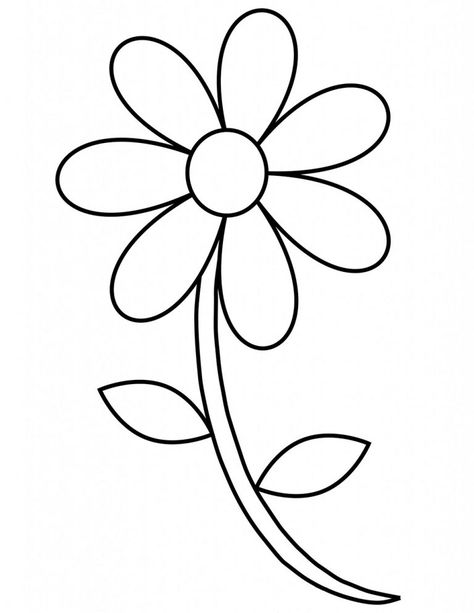 Tissue Paper Flower Art Project | Woo! Jr. Kids Activities Flower Traceable, Flower For Coloring, Flower Art Project, Flower Drawing For Kids, Flower Templates Printable Free, Flower Templates Printable, Printable Flower Coloring Pages, Flower Pattern Drawing, Paper Flower Art