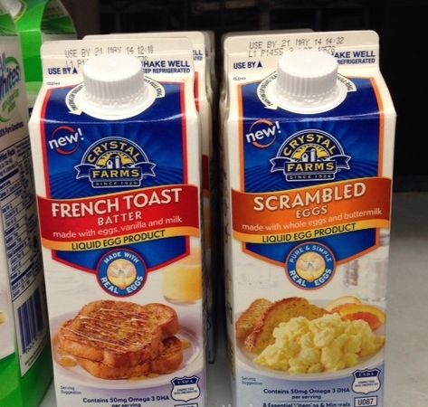 liquid-eggs-pack French Toast Batter, Scrambled Eggs With Cheese, Instant Breakfast, Liquid Eggs, Make French Toast, Anime Ideas, Healthy Lunchbox, How To Make Sandwich, Dairy Products