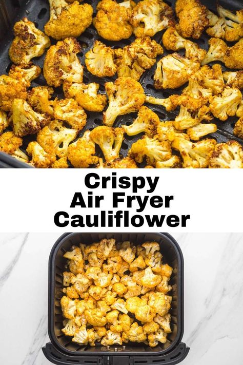 Easy Air Fryer Cauliflower Wings, Cauliflower Air Fyer, Air Fried Side Dishes, Air Frying Cauliflower, Broccoli And Cauliflower Recipes Air Fryer, Thanksgiving Vegetable Side Dishes Air Fryer, Airfryer Coliflower, Crispy Cauliflower Air Fryer, Califlower Recipes Air Fry