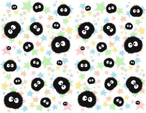 kawaii studio ghibli repeat patterns pictures - Recherche Google Soot Sprite Wallpaper, Ghibli Pattern, Kawaii Studio Ghibli, Candy Stars, Redbubble Shirt, Soot Sprite, Soot Sprites, Wallpaper Laptop, Studio Ghibli Art