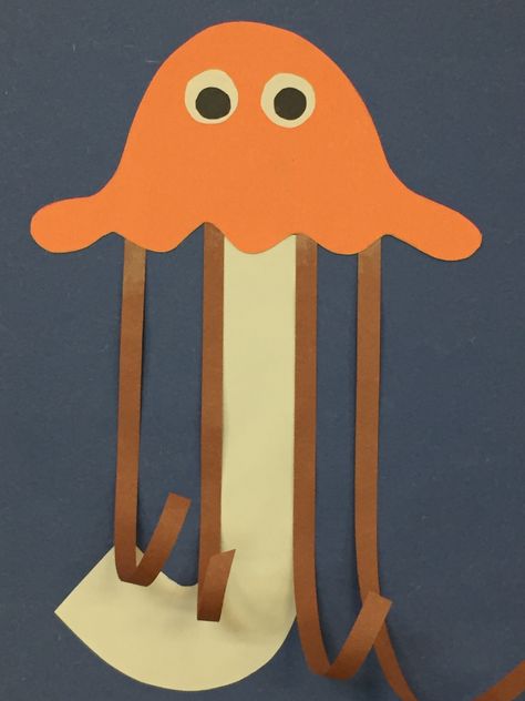 J is for jelly fish Letter J Activities, Preschool Letter Crafts, Alphabet Crafts Preschool, Preschool Projects, Fish Crafts, Letter Of The Week, Alphabet Crafts, Preschool Letters, Letter J