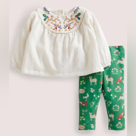 New In Bag, New With Tags / Boden Embroidered Top With Matching Pants. Hard To Find In Baby Sizes! Embroidered Christmas, Christmas Set, Fall Winter 2024, Matching Pants, Christmas Settings, Mini Boden, Winter 2024, Baby Size, Future Kids