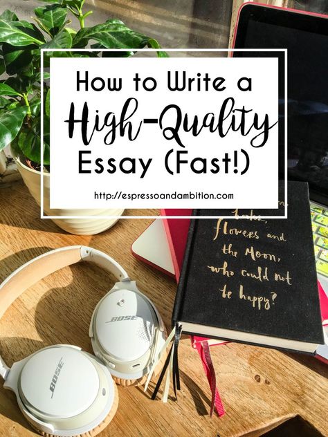 How to Write a Great Essay Fast - Espresso and Ambition How To Write An Essay Fast, Write An Essay Fast, Assignment Hacks, Self Reflection Essay, Essay Writing Examples, Literary Essay, Writing Websites, Write An Essay, Writing Papers