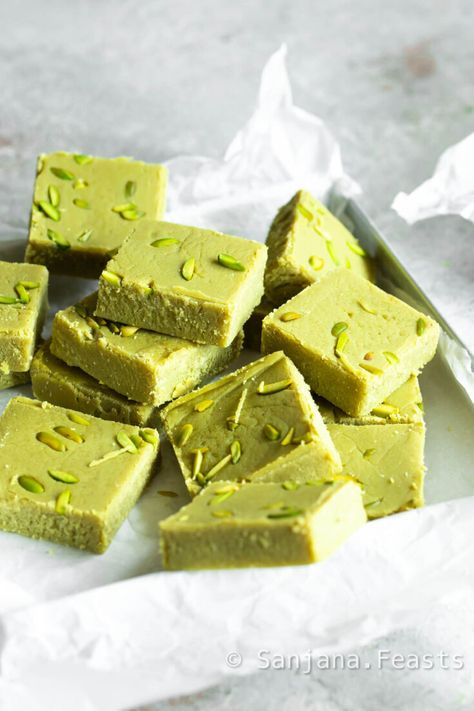 Chocolate Burfi, 2 Ingredient Ice Cream, Barfi Recipe, Pistachio Gelato, Pistachio Butter, Burfi Recipe, Pistachio Ice Cream, Diwali Sweets, Flavor Ice