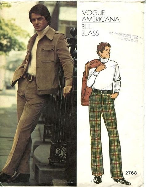 Vogue 2768 at Design Rewind Fashions Vintage and Newer Sewing Patterns on Etsy a 70s Fashion Men, 1950s Jacket Mens, Cargo Jacket Mens, 70s Jacket, Coat With Fur Collar, Green Cargo Jacket, Vintage Vogue Sewing Patterns, 70s Men, Men Coat