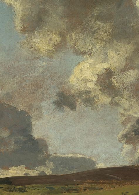 John Constable, Weymouth Bay: Bowleaze Cove and Jordon Hill (detail),1816-7 (x) August Painting, Painting Clouds, John Constable, Desain Quilling, Cloud Art, Sky Painting, Cloud Painting, Paintings I Love, Romantic Art