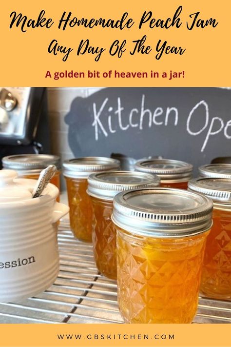 Canning Peaches In Apple Juice, Peach Jam Recipe From Frozen Peaches, Frozen Peach Jam Recipe, Peach Jam Using Frozen Peaches, Peach Jam From Canned Peaches, How To Use Frozen Peaches, Peach Jam From Frozen Peaches, What To Make With Frozen Peaches, What To Do With Frozen Peaches