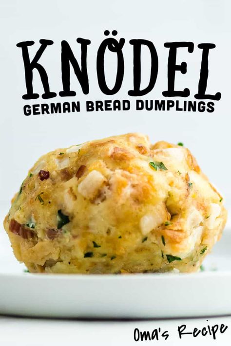 Bacon Dumplings, German Bread Dumplings, Recipe Dumplings, German Dumplings, Easy German Recipes, Traditional German Food, German Food Authentic, Bread Dumplings, German Bread