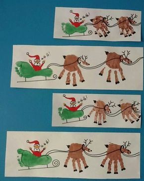 Rudolph Crafts, Baby Christmas Crafts, Reindeer Handprint, Holiday Art Projects, Handprint Christmas, Footprint Crafts, Christmas Cards Kids, Footprint Art, Handprint Crafts