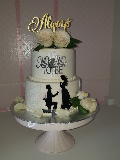 Mr & Mrs to be. Engagement cake Mrs To Be, Mr And Mrs Cake, Engagement Cakes, Bridal Shower Decorations, Mr And Mrs, Shower Decorations, Cake Ideas, Bridal Shower, Shower