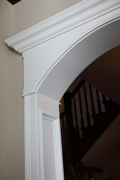 Farmhouse Trim, Door Frame Molding, Molding Ideas, Casa Clean, Arch Doorway, Trim Ideas, House Trim, Door Casing, Trim Molding