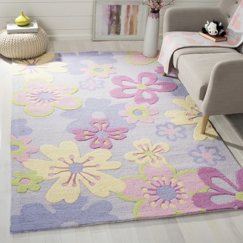 A groovy floral rug that'll look great in a nursery or add flair to your living space. 26 Pieces Of Decor From Walmart For Anyone Who Loves Pastels Yellow Area Rug, Flower Rug, Dekorasi Kamar Tidur, Pastel Room, Purple Area Rugs, Yellow Area Rugs, Floral Area Rugs, Room Makeover Inspiration, Cute Room Decor