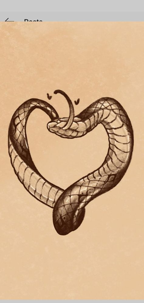 Snake And Heart Drawing, Bull Snake Tattoo, Heart Shaped Snake Tattoo, Snake Heart Drawing, Snake Heart Tattoo Design, Snake Crown Tattoo, Snake Heart Tattoo, Snake Heart, Rat Tattoo