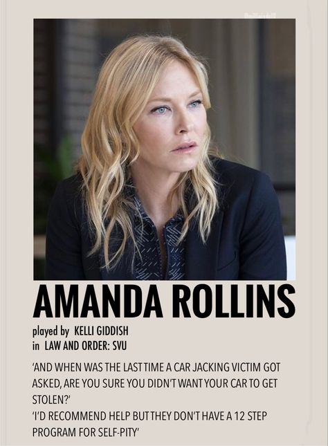 Amanda Rollins Aesthetic, Law And Order Svu Poster, Svu Rollisi, Svu Aesthetic, Svu Funny, Kelli Giddish, Amanda Rollins, Chicago Justice, Law And Order: Special Victims Unit