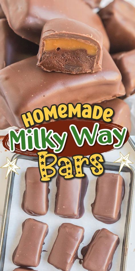 Homemade Take 5 Candy Bars, Fastbreak Candy Bar Recipe, Diy Nougat Recipe, Milky Way Bars Recipe, Chocolate Nougat Recipe, Copycat Candy Bars, Homemade Chocolate Candy Bars, Homemade Milky Way Bars, 4 Ingredient Nougat Bars