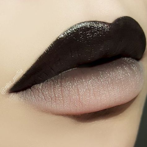 Prepare to pucker up Maquillage Goth, Mermaid Beauty, Ombre Lips, Black Lipstick, Smink Inspiration, Makeup Store, Best Lipsticks, Black Lips, Goth Makeup