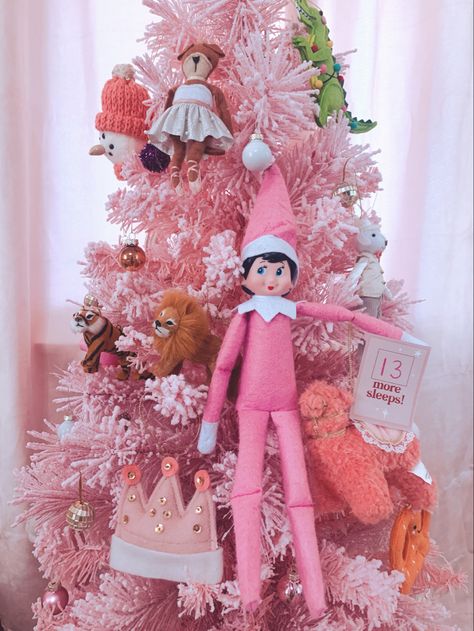 Pink Elf On The Shelf, Awesome Elf On The Shelf Ideas, Girl Elf, Elf Ideas, Christmas Inspo, Elf On The Shelf Ideas, Shelf Ideas, On The Shelf, Christmas Magic