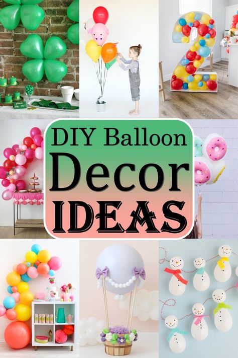 These DIY Balloon Decor Ideas are fast and easy to make, but you’ll be impressed with how much they add to the look of your space. Whether planning a party or decorating your living room for spring, there’s no better way to make your design pop than with inflatables. Learn how to make a curvy balloon garland, create paper-bag butterflies, make paper lanterns, and more. How To Decorate With Balloons, Easy Balloon Decorations, Balloon Decorations Without Helium, Make Paper Lanterns, Easy Balloon Garland, Balloon Decor Ideas, Kids Party Decor, Party Vibe, Diy Balloon Decorations