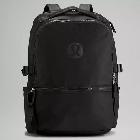 Lululemon Like New Crew Backpack Black Lululemon Backpack Black, Lulu Lemon Backpack, Lulu Backpack, Lululemon Backpack, Aesthetic Backpack, Gym Backpack, School List, Water Repellent Fabric, Laptop Pocket