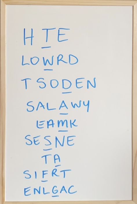 HTE LOWRD TAODEN SALAWY EAMK SESNE TA SIFRT ENLGAC The world doesn’t always make sense at first glance Quote Board, Make Sense, Daily Quotes, Sense, Feelings, The World, Quotes, Pins, Quick Saves