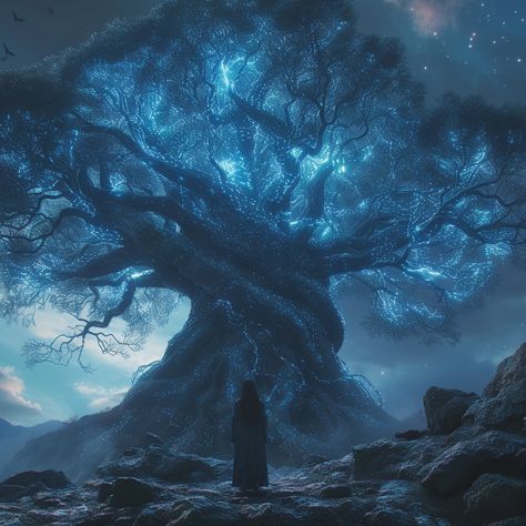 #norsemythology meets Tree of Souls in #Avatarmovie + (gothic or noir and dark fantasy) (optional: horror) + Grandmother Willow #pocahontas OR #Necromancer from #ChroniclesofRiddick = #storyidea #storystarter Dark Fantasy Tree Art, Dark Fantasy Kingdom Aesthetic, Fantasy Willow Tree, Dark Fantasy Environment, Dark Fantasy Landscape, Dark Fantasy Forest, Dark Enchanted Forest, Horror Tree, Dark Fey