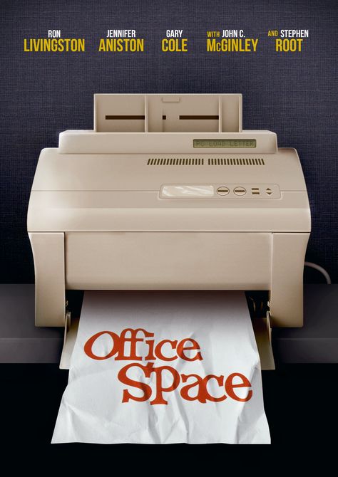 Office Space (1999) [1600 x 2263] Cubicles Ideas Office, Office Space Movie, Comunity Manager, Grandpa Core, Space 1999, Ticket Design, Space Poster, Mood And Tone, Graphic Design Fun