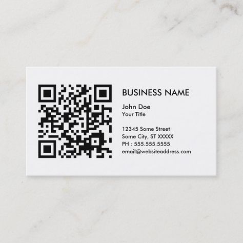 design your own QR code Business Card https://www.zazzle.com/design_your_own_qr_code_business_card-240234669687638822?rf=238253331811171847&tc=ptbcbdesigner Office Creative, Social Media Business Cards, Qr Code Business, Business Card Stand, Cute Business Cards, Business Card Minimalist, Qr Code Business Card, Letterpress Business Cards, Name Card Design