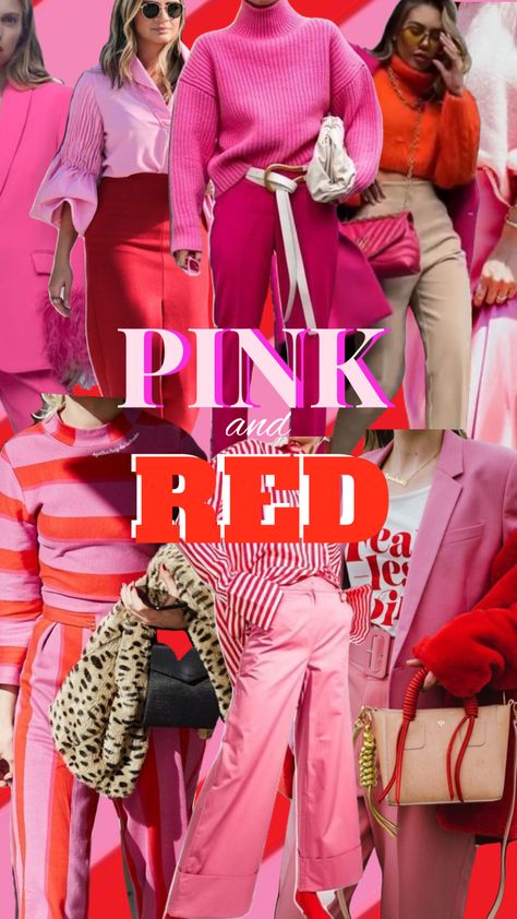 pink & red style inspo Red And Pink Outfits For Women, Pink And Red Outfits For Women, Pink Red Outfit, Red And Pink Outfit, Pink And Red Outfit, Pink Spring Outfits, Pink Shorts Outfits, Makeup Masterclass, Colours That Go Together