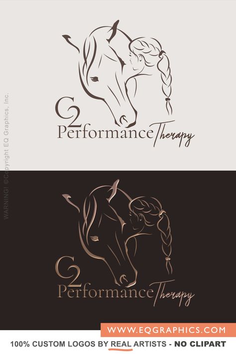 This western logo design was custom illustrated by EQ Graphics for an Equine Massage Therapist. The minimalistic line art conveys a connection between a Quarter Horse and simple outline of a girl with braided hair. Western ranch logos are one of many illustration styles our horse artists are capable of drawing. Check out the EqGraphics.com website to see samples of custom work and talk directly with the same artist that drew this vector logo. Logo Design Horse, Horse Logo Inspiration, Outline Of A Girl, Horse Logo Design Ideas, Horse Farm Logo, Western Logo Design, Therapy Logo Design, Equine Logo Design, Cowgirl Drawing