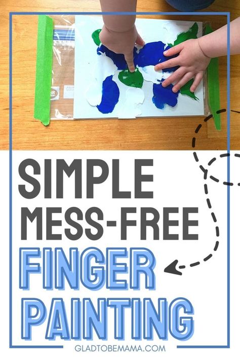 Mess Free Finger Painting Your Child Will Love! | Glad To Be Mama Mess Free Painting Toddlers, Painting Crafts For Kids, Mess Free Painting, Baby Development Activities, Baby Learning Toys, Abc Printables, Baby Learning Activities, Baby Activities, Development Activities