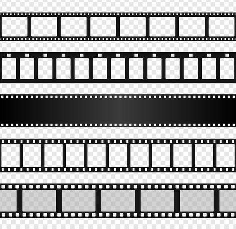 Blank film strip template, black movie r... | Premium Vector #Freepik #vector #film-camera #film-negative #film-strip #film-reel Film Reel Template, Film Strip Template, Retro Cinema, Yearbook Template, Film Festival Poster, Vintage Technology, Negative Film, Photo Negative, Movie Reels