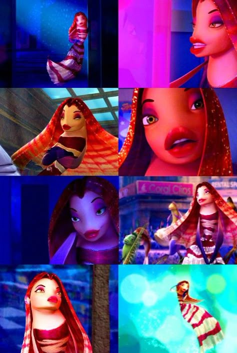 Lola Shark Tale Aesthetic, Lola Shark Tale Fanart, Lola Fish Tales Costume, Lola Fish Tales, Lola Shark Tale Costume, Lola Shark Tale, Lola Fish, Shark Tales, Animated Movie Posters