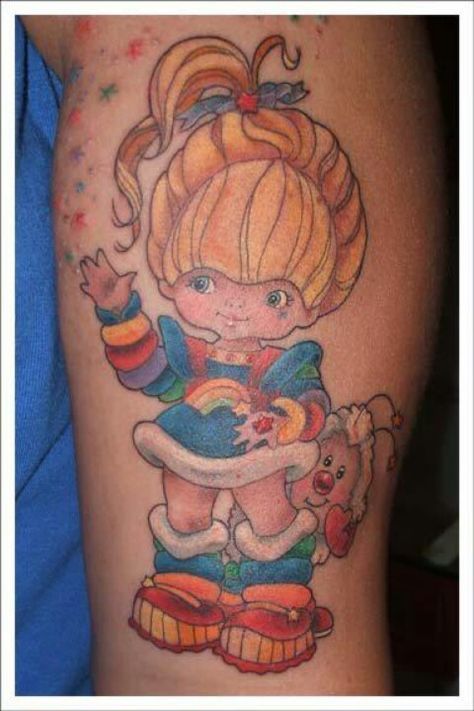 <3 this!!! This was one of my fav shows Bright Tattoos, Memorial Tattoos, Rainbow Bright, Cartoon Tattoos, 80s Cartoons, Rainbow Brite, Skin Art, Love Tattoos, A Tattoo