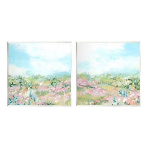 Stupell Abstract Cottage Meadow Wall Plaque Art Design By June Erica Vess (Set of 2) - On Sale - Bed Bath & Beyond - 40476066 Love Shack Fancy Wall Art, Grandmillenial Wall Art, Pastel Gallery Wall, Coastal Granddaughter Wall Art, Simple Wall Prints, Fancy Wall Art, Costal Vibe, Wall Pictures For Bedroom, Pastel Pictures