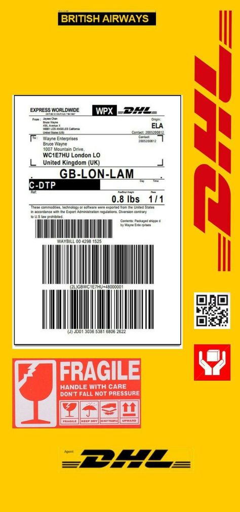 Dhl Phone Case, Dhl Wallpaper Iphone, Sticker Lockscreen, Dhl Wallpaper, Ticket Wallpaper, Phone Cases Wallpaper, Photographie New York, Teknologi Futuristik, Hype Wallpaper