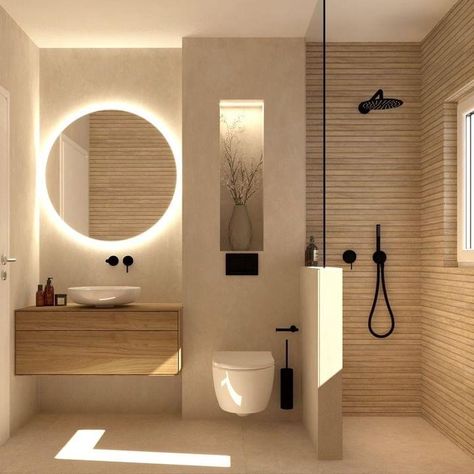 Bathroom Inspo Interior Design, Toilet And Bathroom Design, Bathroom Interior Design Modern, Bathroom Design Layout, Interior Design Per La Casa, Bathroom Inspiration Modern, Washroom Design, Bathroom Redesign, التصميم الخارجي للمنزل