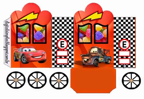 Cars Printable, Cars (disney) Party, Flash Mcqueen, Cars Invitation, Candy Car, Cars Birthday Party, Printable Boxes, Disney Cars Party, Disney Cars Birthday