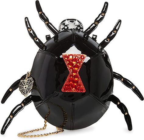 Betsey Johnson Black Widow Spider Crossbody: Handbags: Amazon.com Widow Spider, Black Widow Spider, Betsey Johnson Handbags, Crossbody Bag Black, Unique Purses, Black Spider, Heart Keychain, Betsey Johnson Bags, Betsey Johnson Jewelry