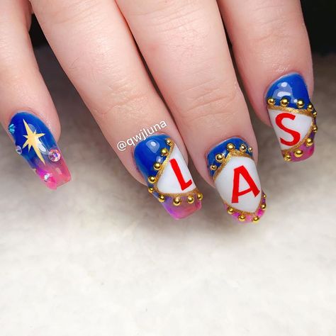 Nail Designs Vegas, Las Vegas Nails Ideas Glitter, Vegas Inspired Nails, Las Vegas Nails Ideas, Vegas Nails Ideas, Vegas Nail Art, Rodeo Nails, Las Vegas Nails, Vegas Nails