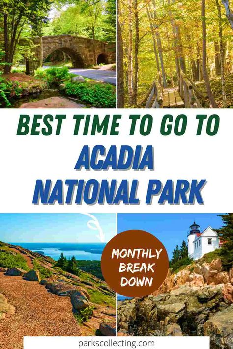 Discover the best time to visit Acadia National Park with a detailed season-by-season and month-by-month breakdown of exactly what to expect. Arcadia National Park, Park Plan, Maine Trip, American National Parks, Visit Maine, Mount Desert Island, Maine Vacation, Maine Travel, New England Travel