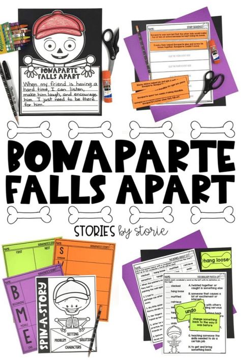 Bonaparte Falls Apart is a story about friendship, humorous mishaps, and creative problem solving. It's sure to be a bone-a-fide hit for Halloween! Here are some activities you can pair with this spooktacular story. Bonaparte Falls Apart, Story About Friendship, Autumn Teaching Ideas, Fall Classroom Decorations, Story Sequencing, Halloween Stories, Teaching Social Skills, Struggling Students, About Friendship